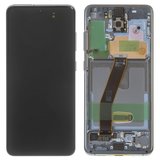 Дисплей для Samsung G980 Galaxy S20, G981 Galaxy S20 5G, сірий, з рамкою, Original (PRC), cosmic grey