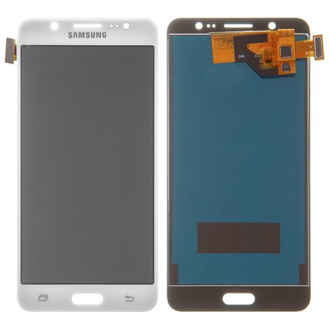 Дисплей для Samsung J510 Galaxy J5 2016 , білий, з регулюванням яскравості, без рамки, Сopy, TFT 