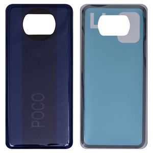 Задняя панель корпуса для Xiaomi Poco X3, синяя, MZB07Z0IN, MZB07Z1IN, MZB07Z2IN, MZB07Z3IN, MZB07Z4IN, MZB9965IN, M2007J20CI