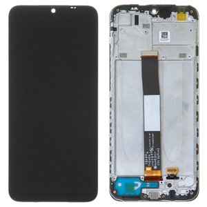 Дисплей для Xiaomi Redmi 9A, Redmi 9AT, Redmi 9C, черный, с рамкой, High Copy, M2006C3LG, M2006C3LI, M2006C3LC, M2006C3MG, M2006C3MT