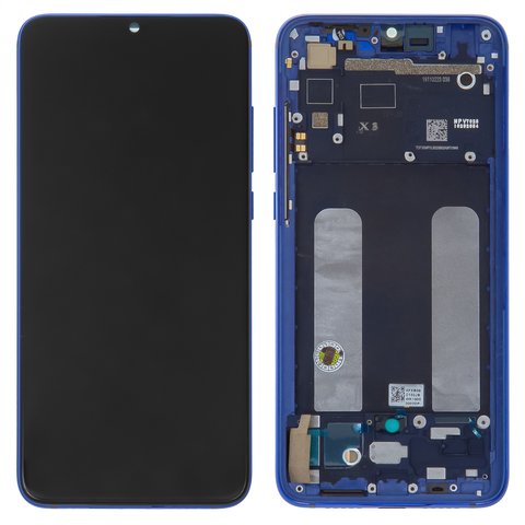 Дисплей для Xiaomi Mi 9 Lite, синий, с рамкой, Original, M1904F3BG, #561010033033