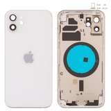 Корпус для iPhone 12, белый, с держателем SIM-карты, с боковыми кнопками