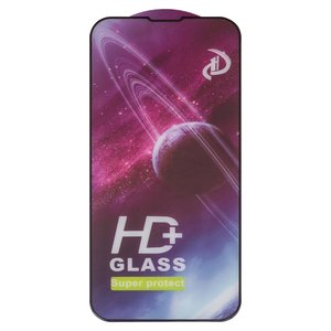 Защитное стекло All Spares для Apple iPhone 13 mini, совместимо с чехлом, Full Glue, черный, cлой клея нанесен по всей поверхности