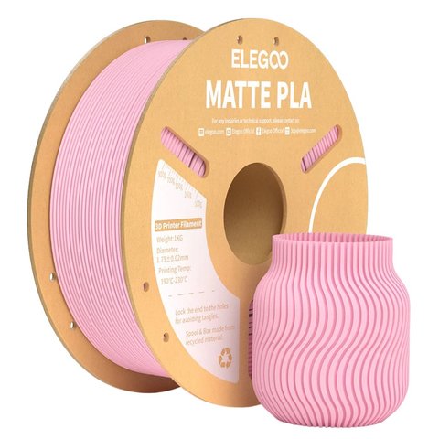 Філамент ELEGOO PLA MATTE, рожева сакура sakura pink , 1 кг