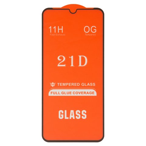 Захисне скло для Huawei Honor 8A, Y6 2019 , сумісне з чохлом, Full Glue, без упаковки , чорний, шар клею нанесений по всій поверхні
