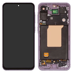 Дисплей для Samsung A556 Galaxy A55, фиолетовый, с рамкой, High Copy, OLED  lilac