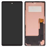 Дисплей для Google Pixel 6a, черный, с рамкой, Сopy, с широким ободком, (TFT) GX7AS, GB62Z, G1AZG