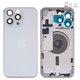 Корпус для iPhone 15 Pro Max, белый, с держателем SIM-карты, с боковыми кнопками, Original (PRC), EU Version, white titanium
