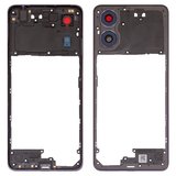 Средняя часть корпуса для Motorola Moto G04, серая, со стеклом камеры