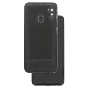 Panel trasero de carcasa puede usarse con Samsung A202F DS Galaxy A20e, negra