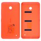 Housing Back Cover compatible with Nokia 630 Lumia Dual Sim, 635 Lumia, (orange, with side button)