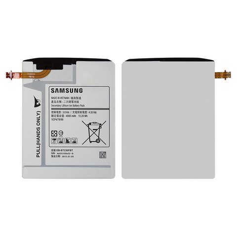 Battery EB BT230FBT EB BT230FBE compatible with Samsung T230 Galaxy Tab 4 7.0, Li ion, 3.8 V, 4000 mAh, Original PRC  