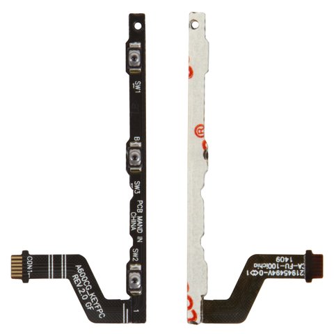 Flat Cable compatible with Asus ZenFone 6 A600CG , start button, sound button, with components 
