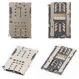 SIM Card Connector compatible with Samsung A320F Galaxy A3 (2017), A520F Galaxy A5 (2017), A530F Galaxy A8 (2018), A530F/DS Galaxy A8 (2018), G930F Galaxy S7, G935F Galaxy S7 EDGE, G960F Galaxy S9, G965F Galaxy S9 Plus, N950F Galaxy Note 8, N950FD Galaxy Note 8 Duos