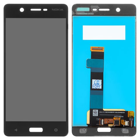 LCD compatible with Nokia 5 Dual Sim, black, without frame, High Copy 
