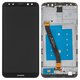 LCD compatible with Huawei Mate 10 Lite, (black, with frame, High Copy, RNE-L01/RNE-L21)