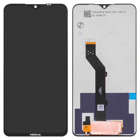Pantalla LCD puede usarse con Nokia 5.3, negro, sin marco, High Copy