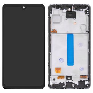 LCD compatible with Samsung A525 Galaxy A52, A526 Galaxy A52 5G, black, with frame, High Copy, with wide edge, OLED 6,3"  