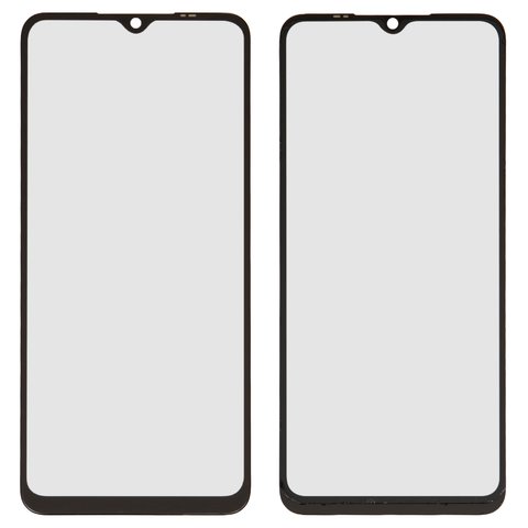Housing Glass compatible with Xiaomi Poco C40, Redmi 10C, with OCA film, black 