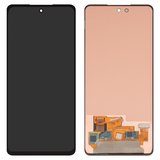 LCD compatible with Samsung A536 Galaxy A53 5G, (black, without frame, High Copy, original LCD size, (OLED))
