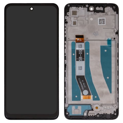 LCD compatible with Motorola Moto G32, black, with frame, High Copy 
