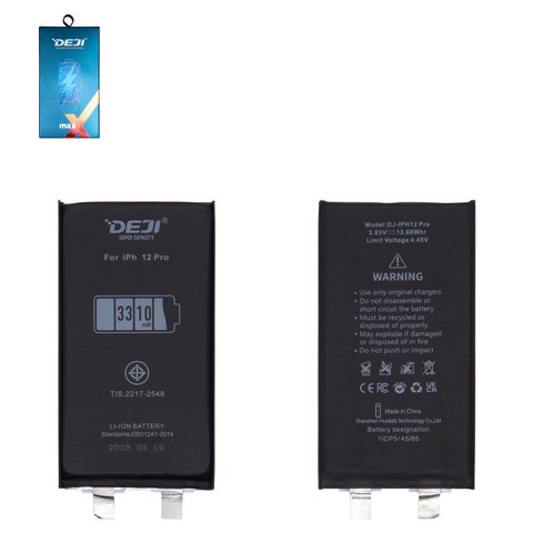 Battery Deji compatible with Apple iPhone 12 Pro, Li ion, 3.83 V , 3310 mAh, without a controller, High Capacity 