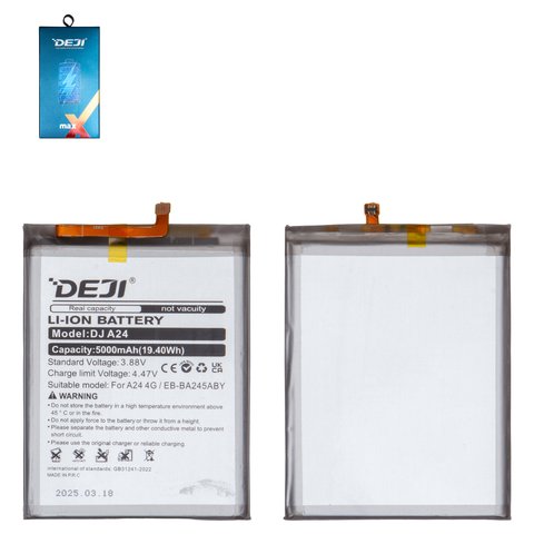 Battery Deji EB BA146ABY compatible with Samsung A146B Galaxy A14 5G, Li ion, 3.85 V, 5000 mAh 
