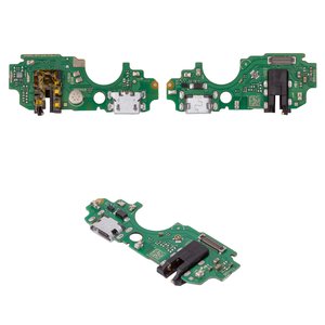 Flat Cable compatible with Tecno Pop 7 BF6 , headphone connector, charge connector, with microphone, with components, Copy, charging board 