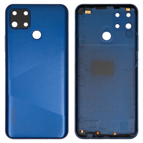Housing Back Cover compatible with Realme C12, dark blue, with camera lens 