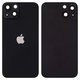 Housing Back Cover compatible with iPhone 13, (black, with camera lens, small hole)