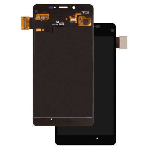 LCD compatible with Microsoft Nokia  950 Lumia Dual SIM, black, without frame 