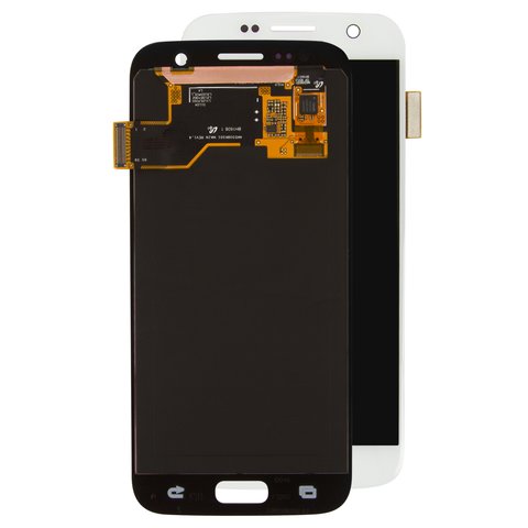 LCD compatible with Samsung G930 Galaxy S7, white, without frame, Original PRC , original glass 