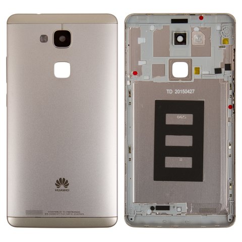 Housing Back Cover compatible with Huawei Ascend Mate 7, golden, without SIM card tray, with side button 