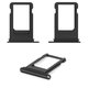 SIM Card Holder compatible with Apple iPhone 7, (black, Jet Black, glossy)