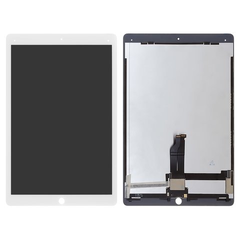 LCD compatible with Apple iPad Pro 12.9, white, without frame, with cable, A1584 A1652 