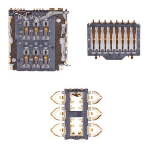 SIM Card Connector compatible with Samsung A546 Galaxy A54 5G, M346 Galaxy M34, with memory card connector 