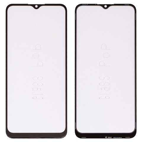 Housing Glass G+OCA PRO compatible with Samsung A025F DS Galaxy A02s, M025 Galaxy M02s, with OCA film, black, 160 mm 