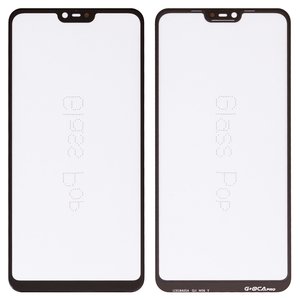 Housing Glass G+OCA PRO compatible with Xiaomi Mi 8 Lite 6.26", with OCA film, black 
