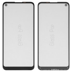 Housing Glass G+OCA PRO compatible with Samsung A115 Galaxy A11, M115 Galaxy M11, with OCA film, black 