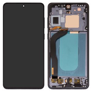 LCD compatible with Samsung S937 Galaxy S25 Edge, black, with frame, High Copy, OLED  