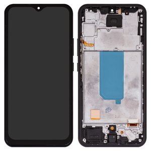 LCD compatible with Samsung A346 Galaxy A34 5G, black, with frame, Copy, TFT  