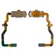 Cable flex puede usarse con Samsung G930F Galaxy S7,  teclas del menú, dorado, con componentes