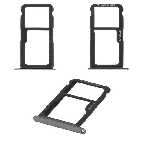 Sujetador de tarjeta SIM puede usarse con Huawei P10 Lite, negro, con soporte para MMC