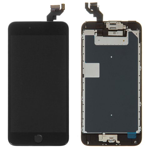 Pantalla LCD puede usarse con Apple iPhone 6S Plus, negro, con marco, AAA,  Tianma, con cable plano del botón HOME, con altavoz, con cámara - GsmServer