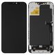 Pantalla LCD puede usarse con iPhone 12 Pro Max, negro, con marco, AAA, (TFT), JK