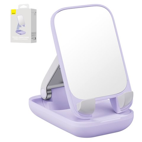 Soporte Baseus Seashell Series, morado, plástico, con espejo, #B10551501511 00