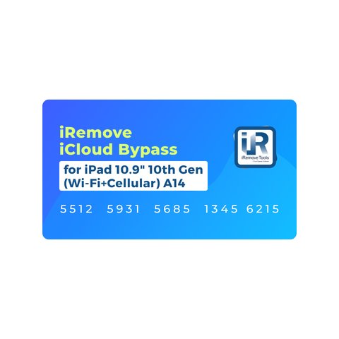 iRemove iCloud Bypass para iPad 10.9" 10th Gen Wi Fi+Cellular A14