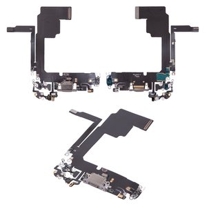 Cable flex puede usarse con iPhone 15 Pro, del conector de carga, gris, con micrófono, HC, natural titanium