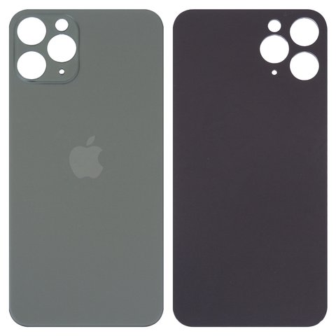 Panel trasero de carcasa puede usarse con iPhone 11 Pro, verde, no es necesario desmontar la cámara, Original PRC , big hole, matte midnight green