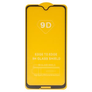 Vidrio de protección templado puede usarse con Motorola XT1962 Moto G7, Full Glue, compatible con estuche, sin embalaje, sin pañuelos , negro
